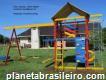 Playground Em Madeira C/ 15 Brinquedos R$ 4.800